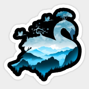 Cliff Inside Swan Sticker